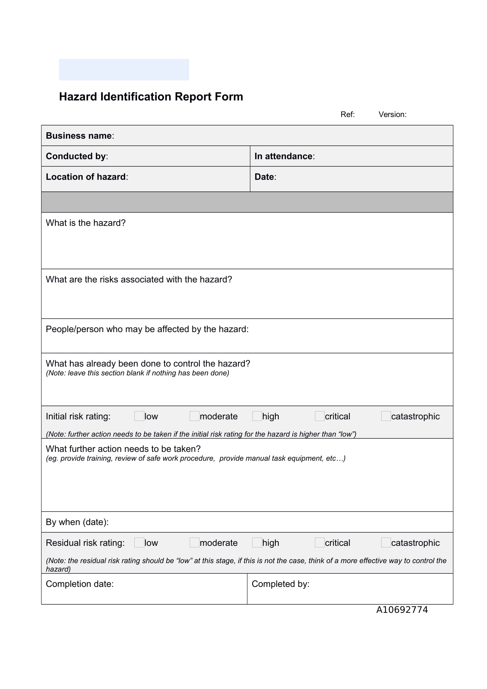 FREE 23+ Hazard Report Forms in MS Word  PDF Within Ohs Incident Report Template Free