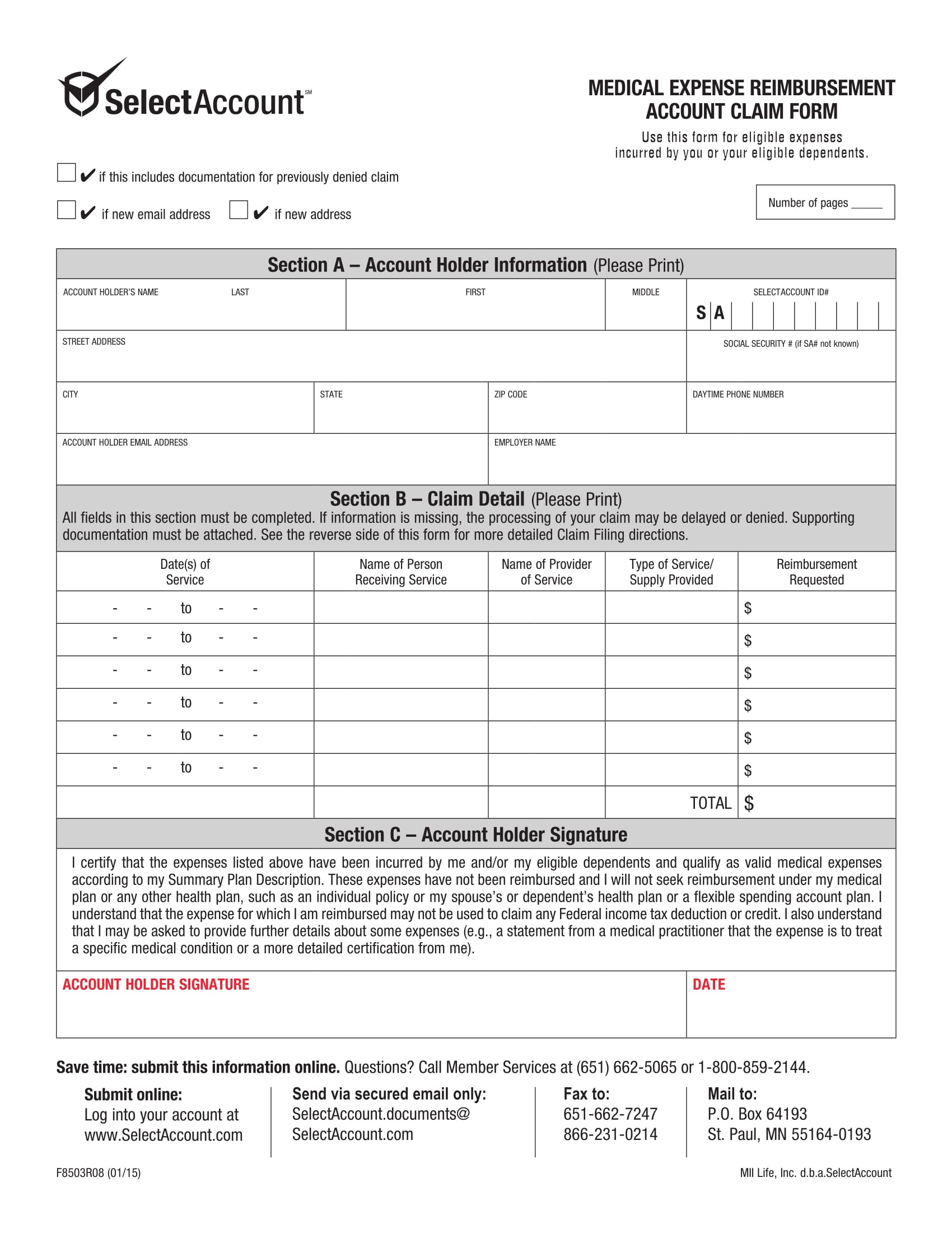 FREE 14+ Employee Medical Reimbursement Forms in PDF