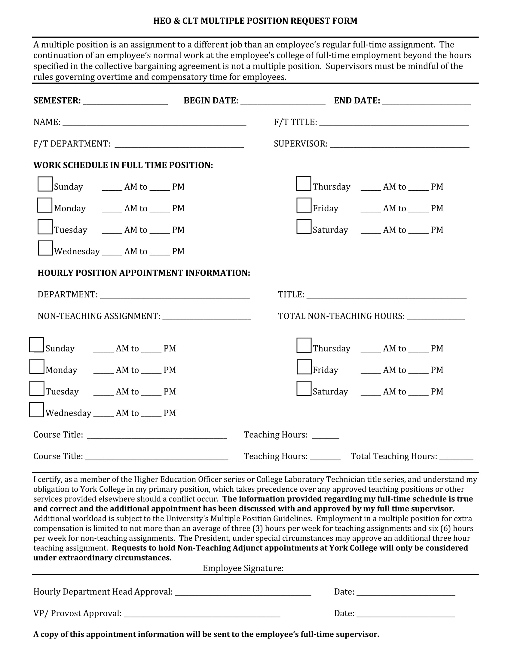 Free 15 Position Request Forms In Pdf Ms Word 4198