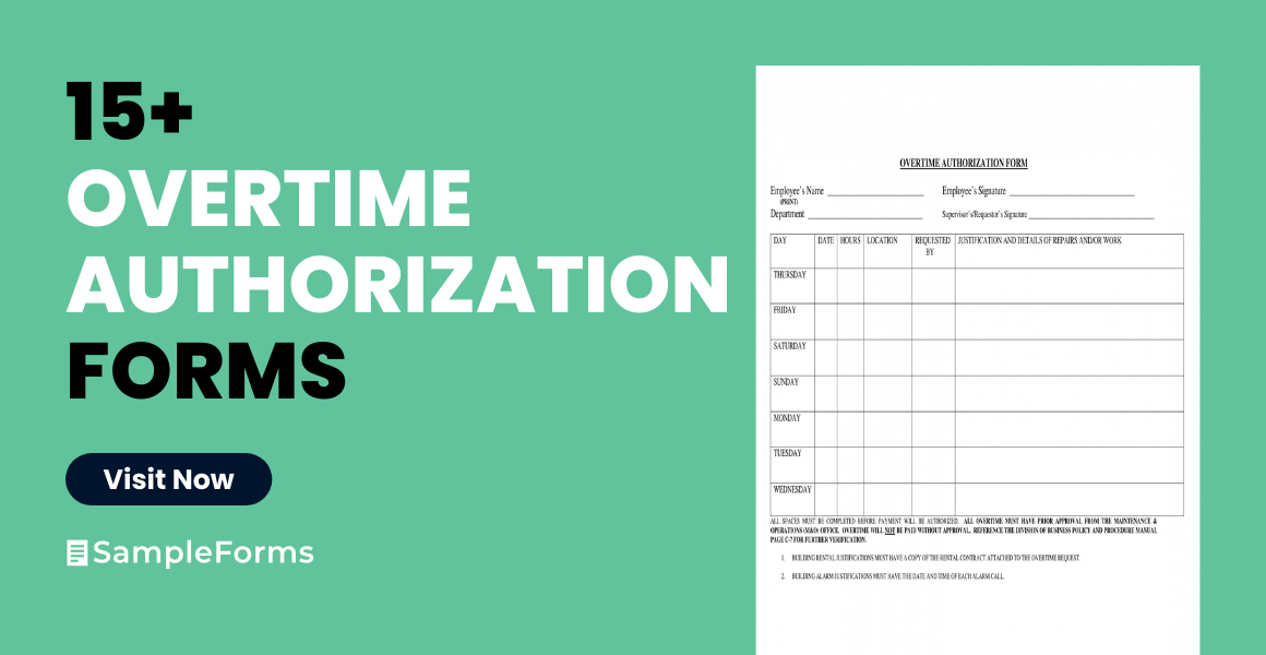 overtime authorization formss