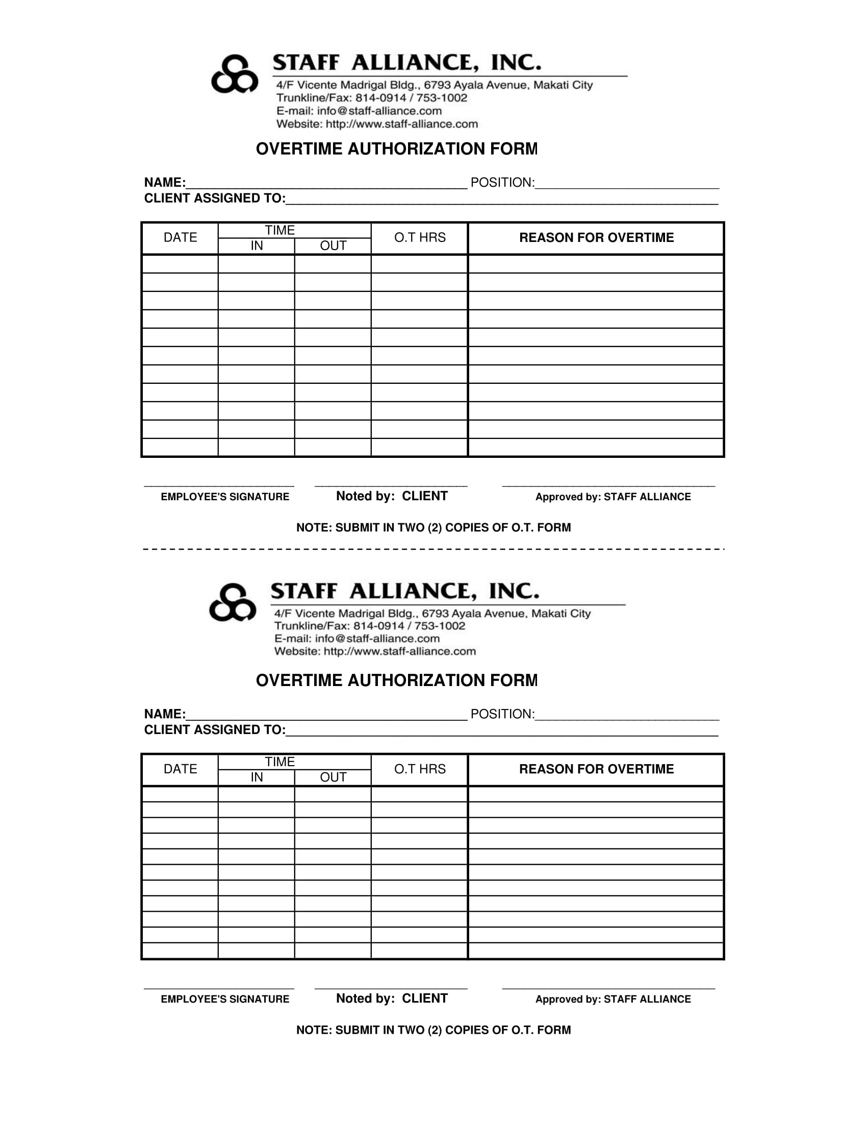 FREE 15 Overtime Authorization Forms In Excel PDF MS Word