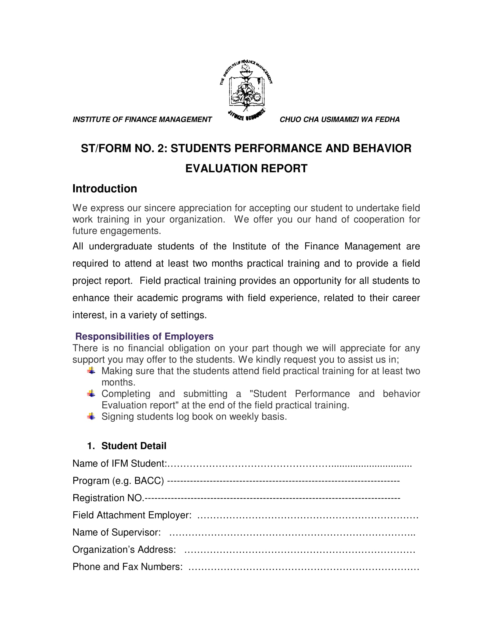 FREE 17+ Behavior Report Form Samples, PDF, MS Word, Google Docs