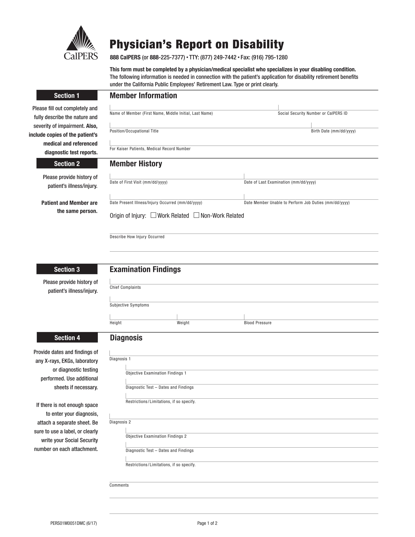 Free 14 Disability Report Forms In Pdf 0057