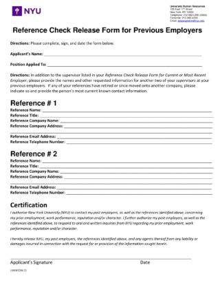 14+ Reference Request And Release Forms - Free Word, Pdf Format