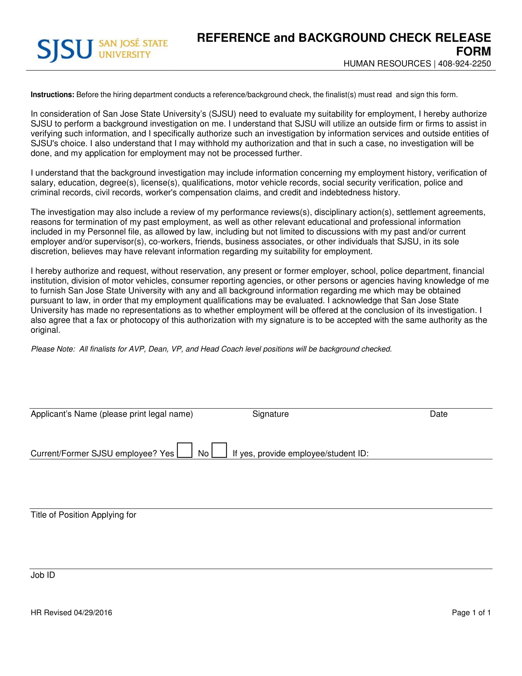 reference background check release form 1