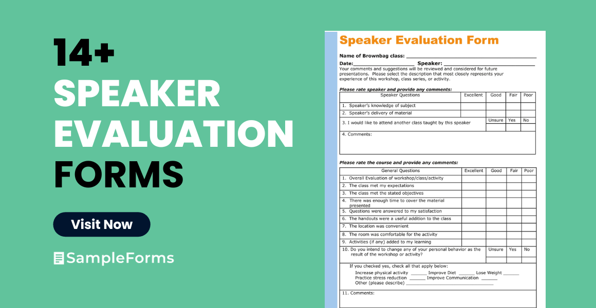 speaker evaluation form