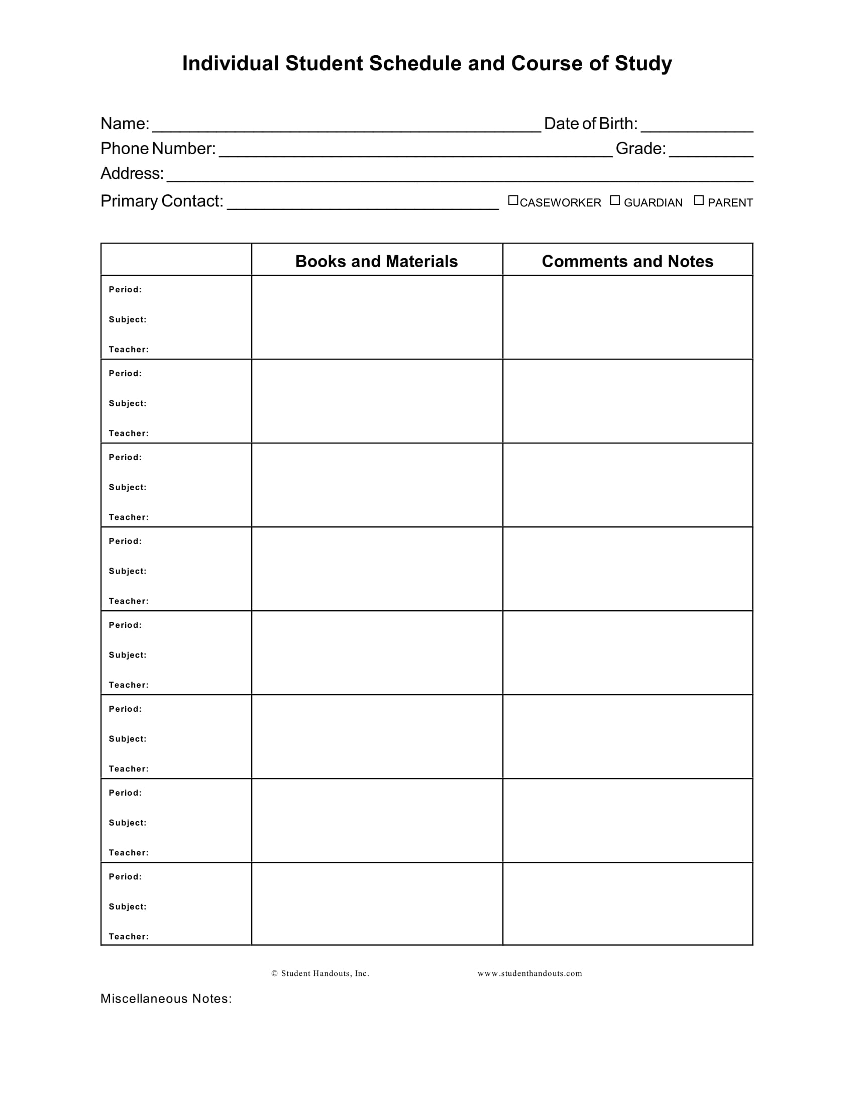 FREE 18+ Student Information Form Samples, PDF, Word, Google Docs