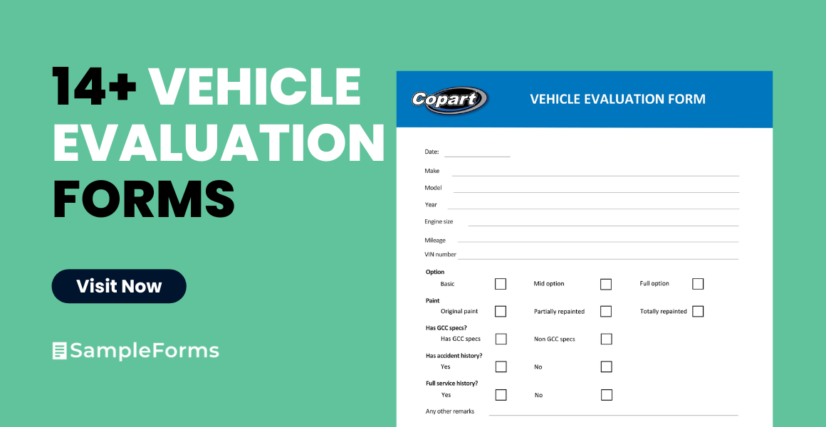 vehicle evaluation form