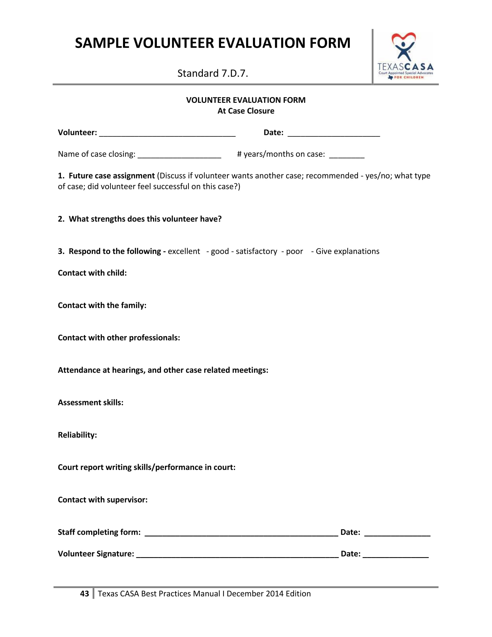 FREE 20+ Volunteer Evaluation Forms in PDF For Volunteer Report Template