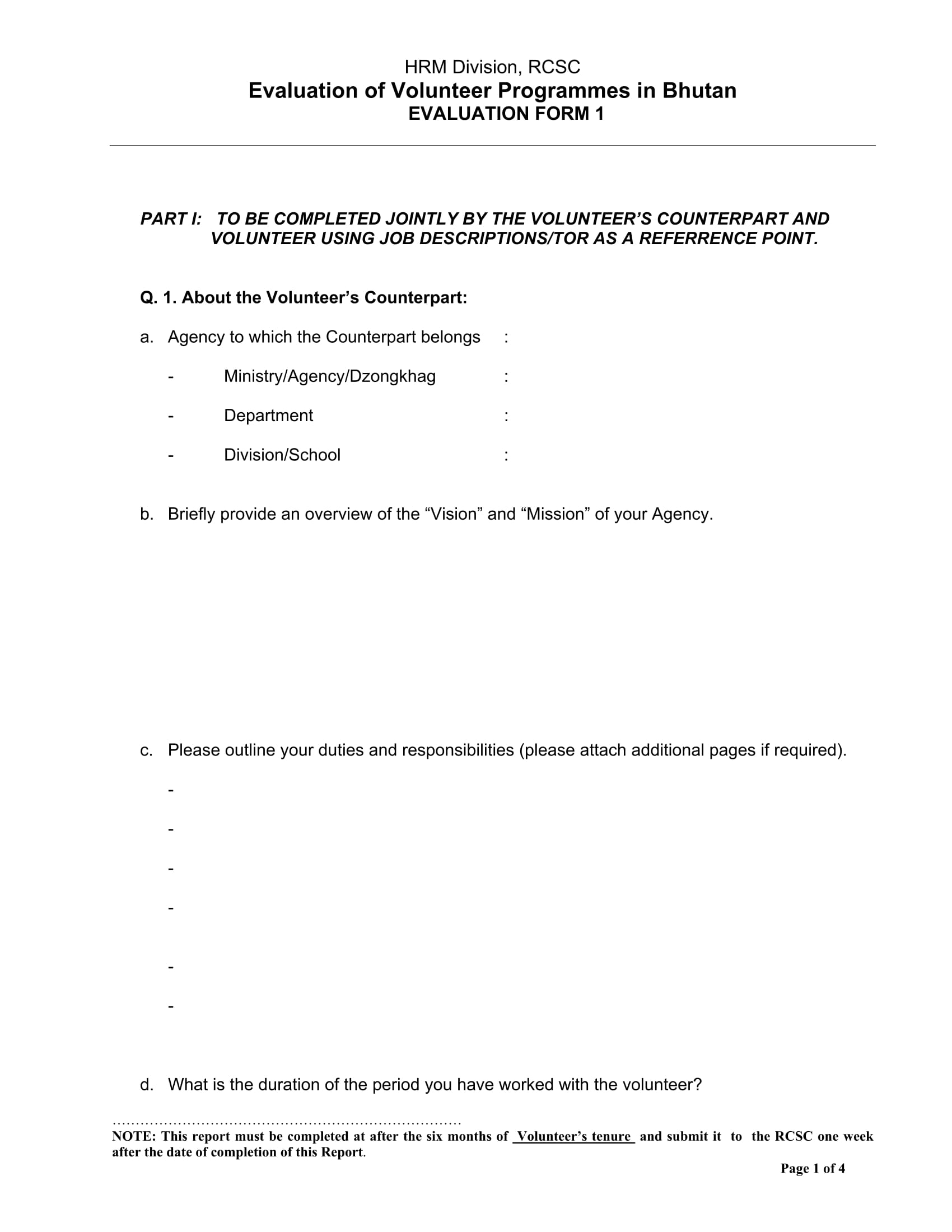 FREE 20+ Volunteer Evaluation Forms in PDF For Volunteer Report Template