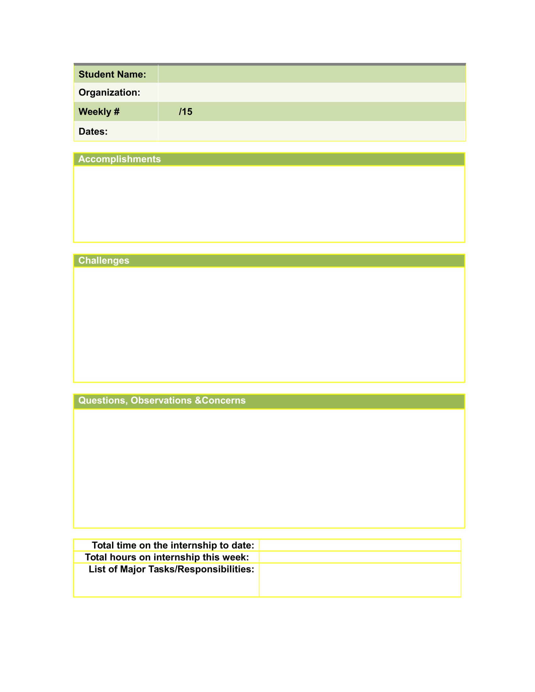 FREE 15+ Weekly Report Forms in PDF | MS Word | Excel