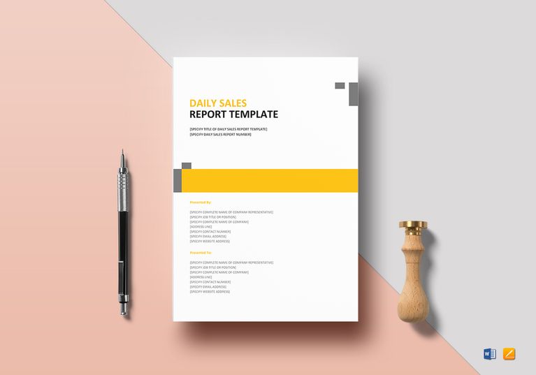 daily sales report form