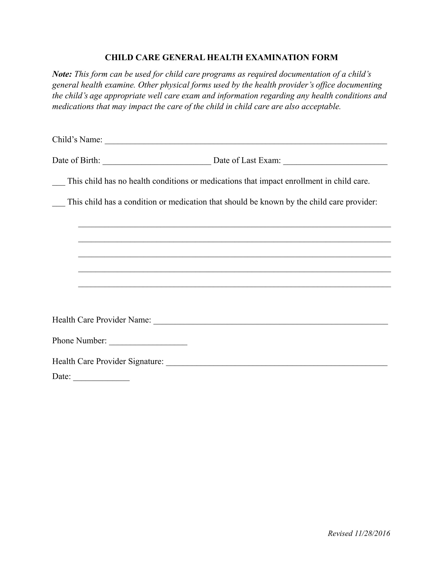 FREE 14+ Daycare Information Forms in MS Word PDF