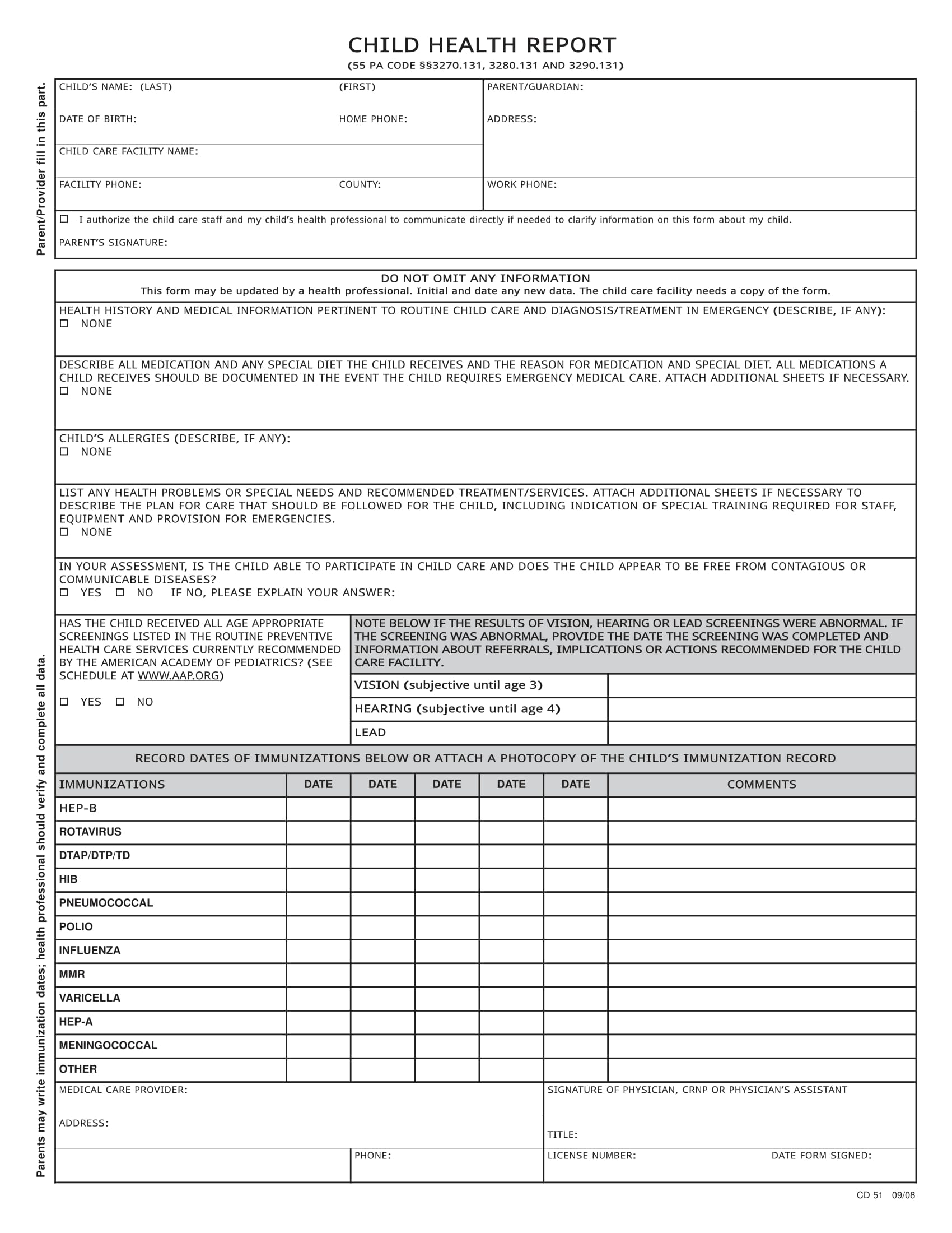 FREE 14 Daycare Information Forms In MS Word PDF