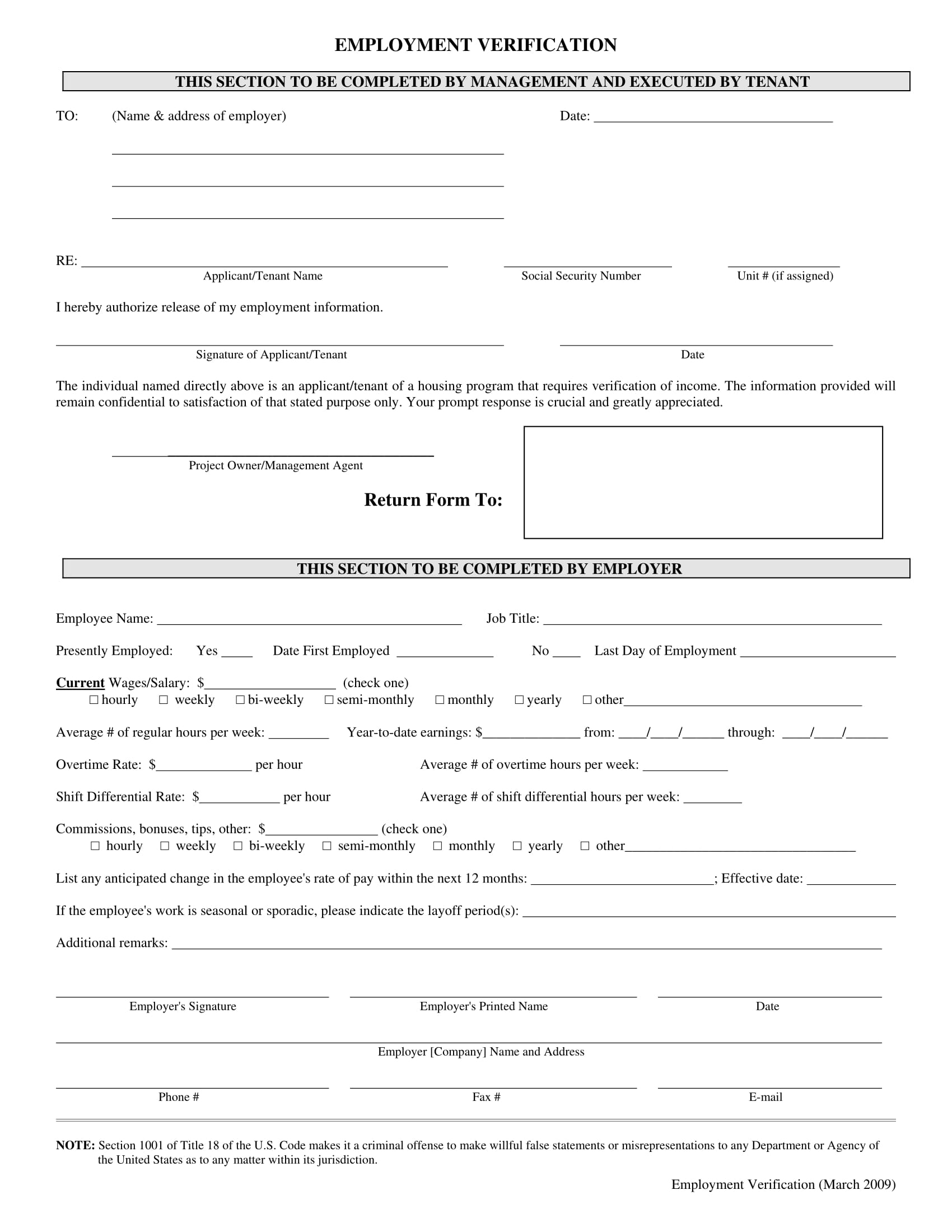 FREE 4 Employment Verification Forms In PDF MS Word