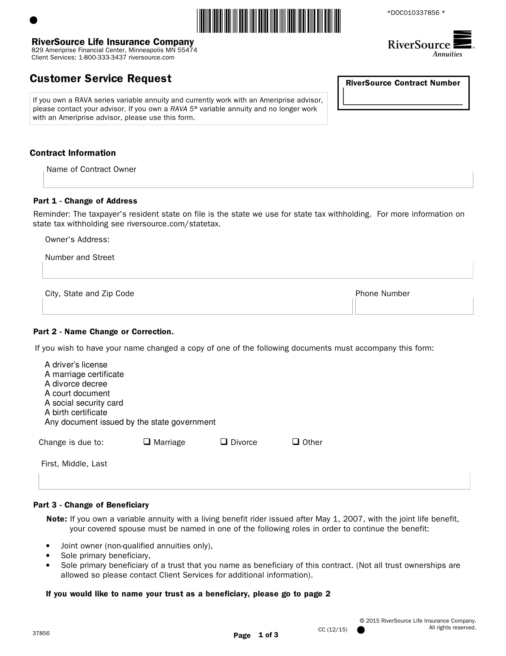 fillable customer service request form 1