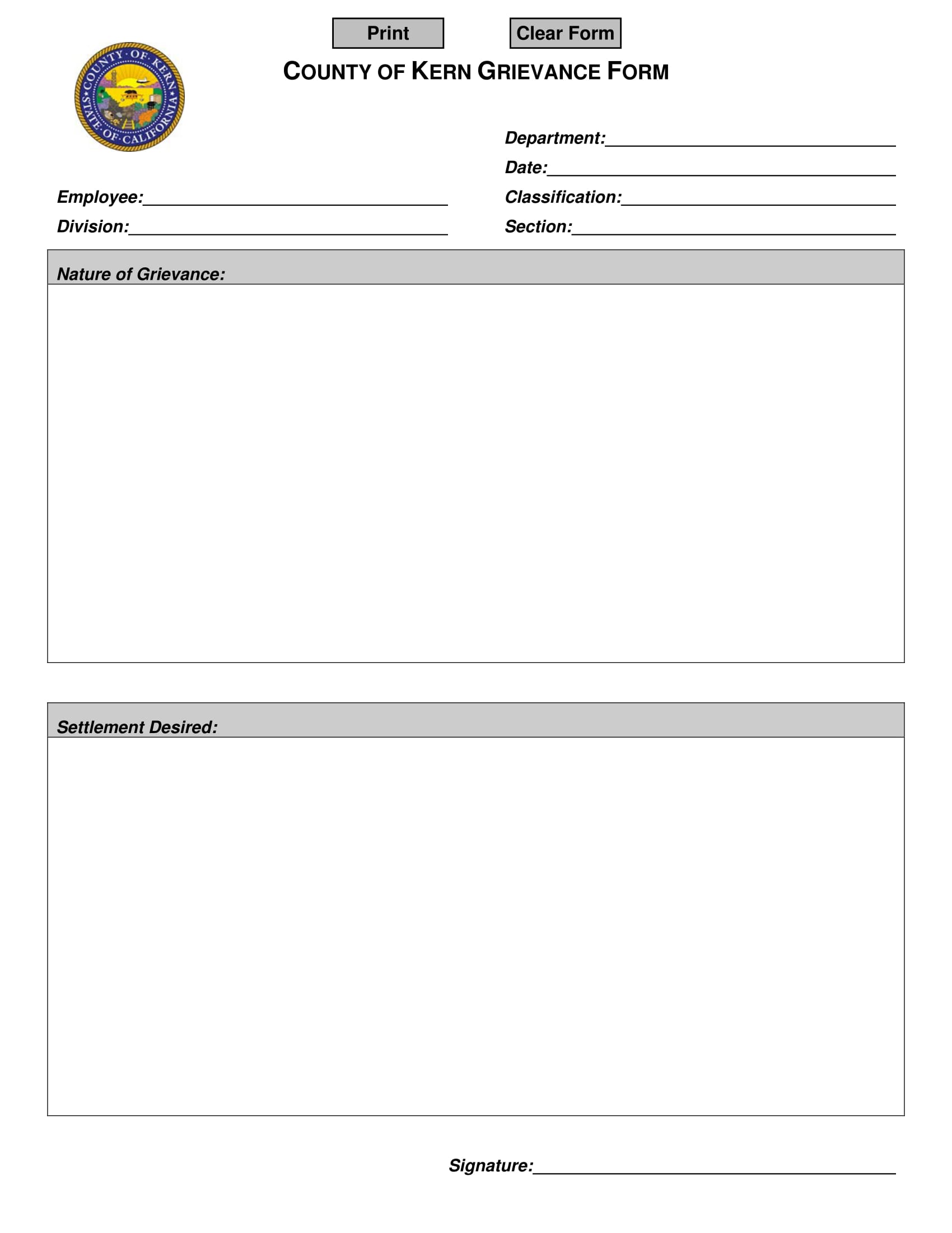 fillable employee grievance form 3
