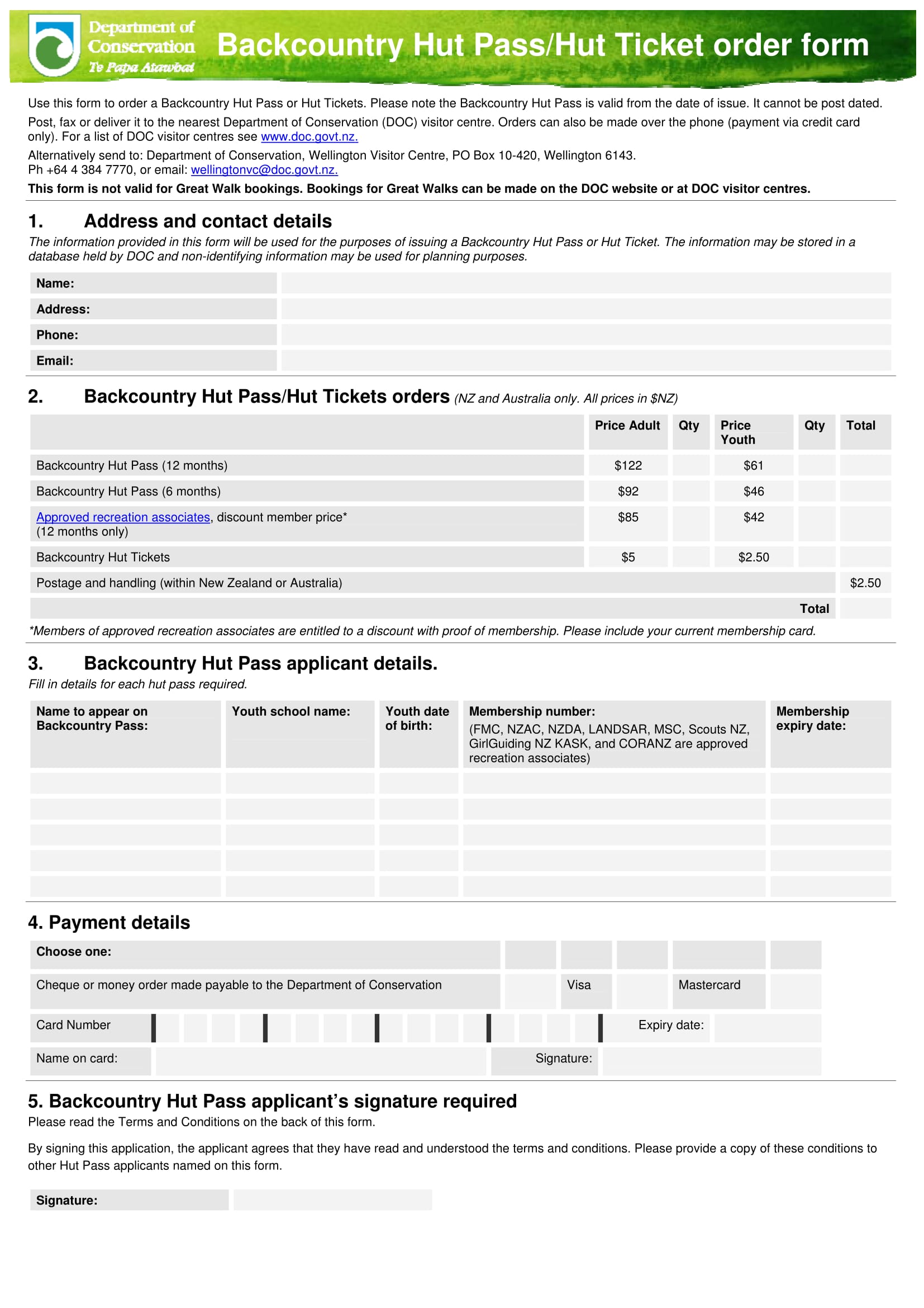 hut ticket order form 1
