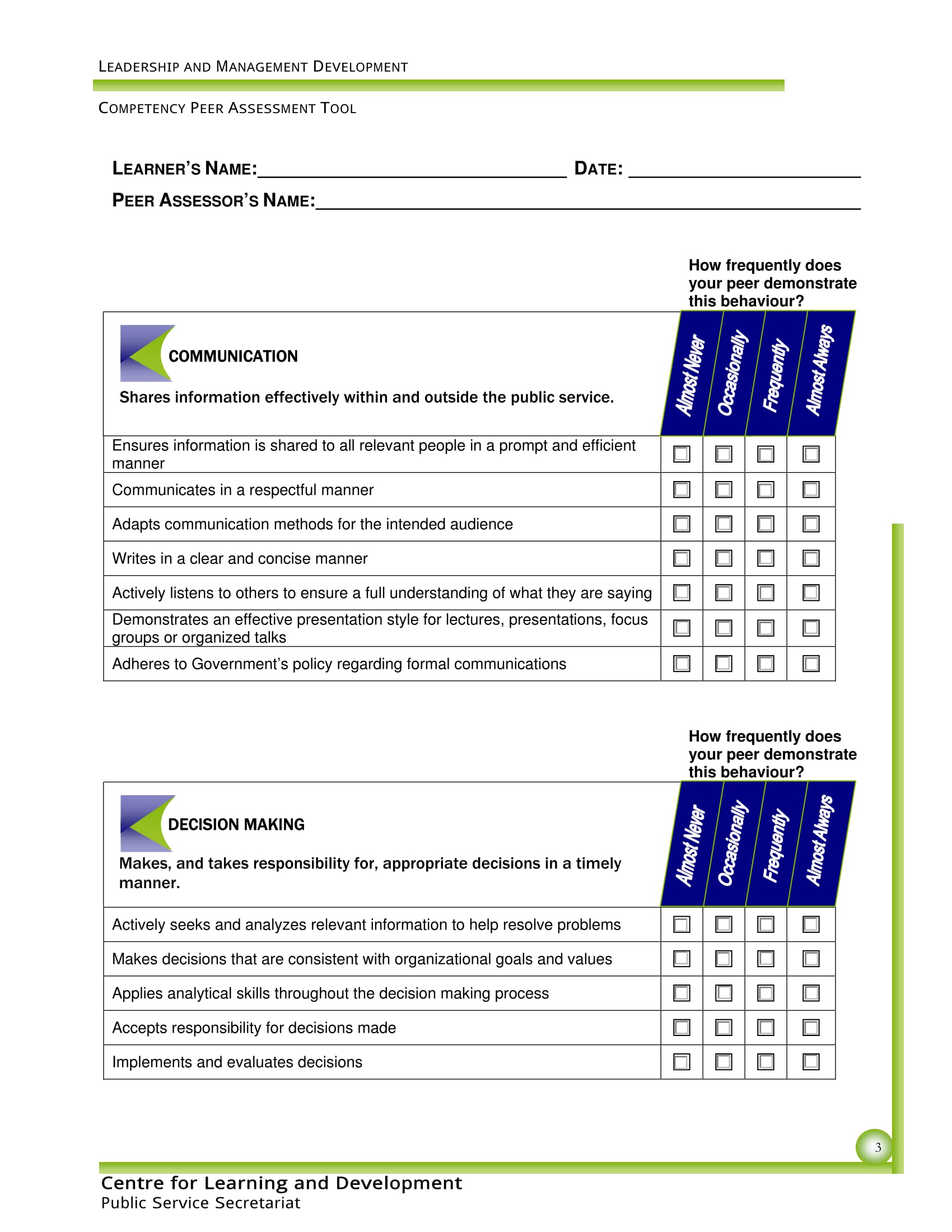 interactive peer assessment improvement form 3