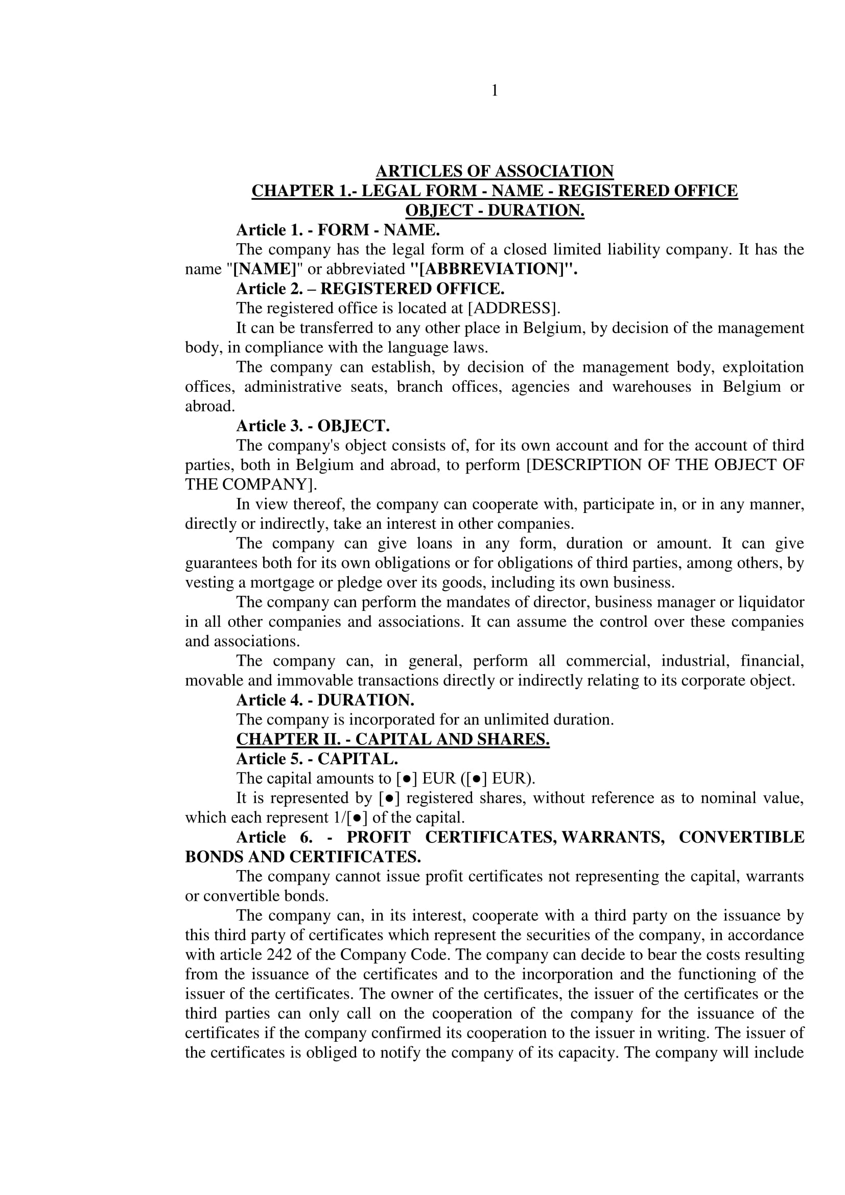 FREE 4 Articles Of Association Long Forms In PDF MS Word