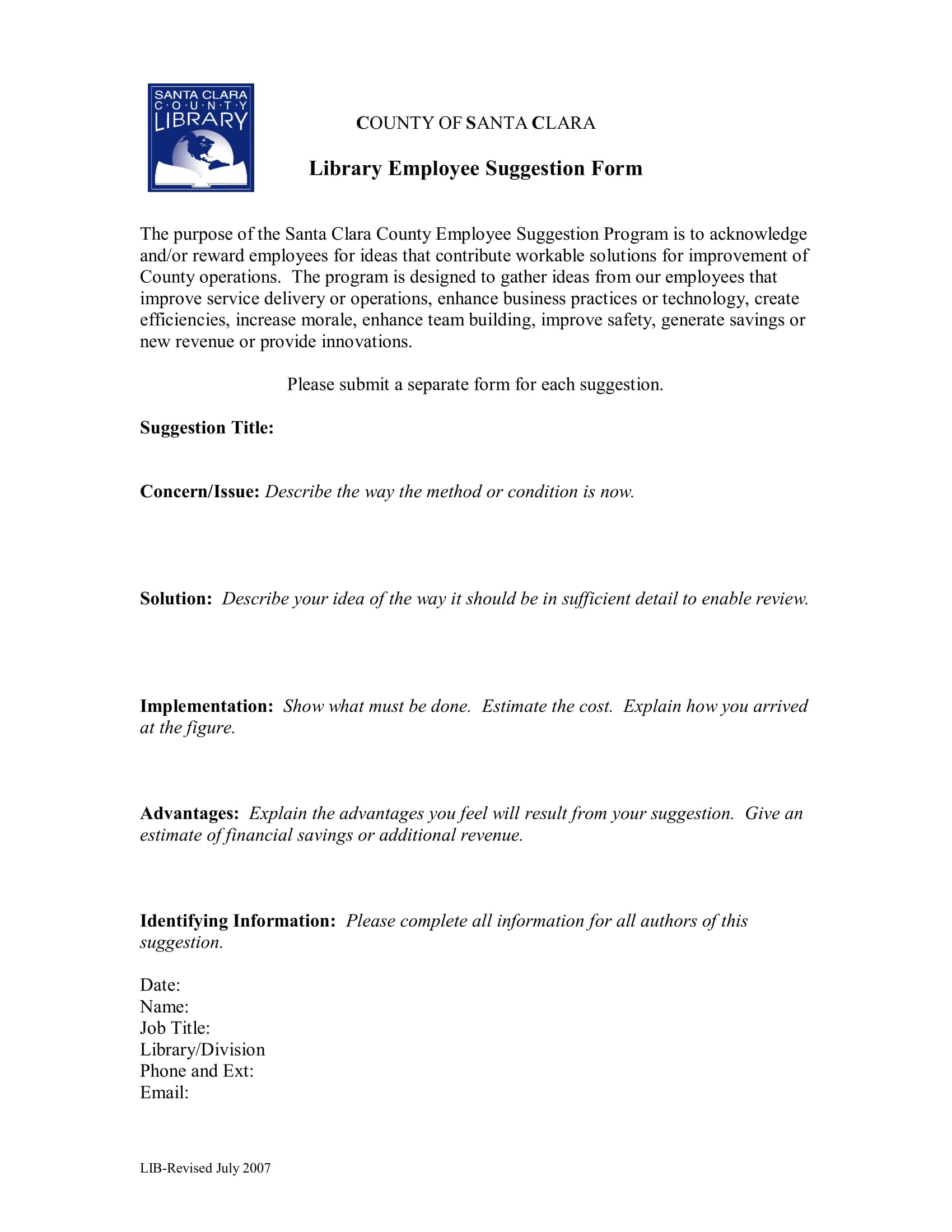 library employee suggestion form 1