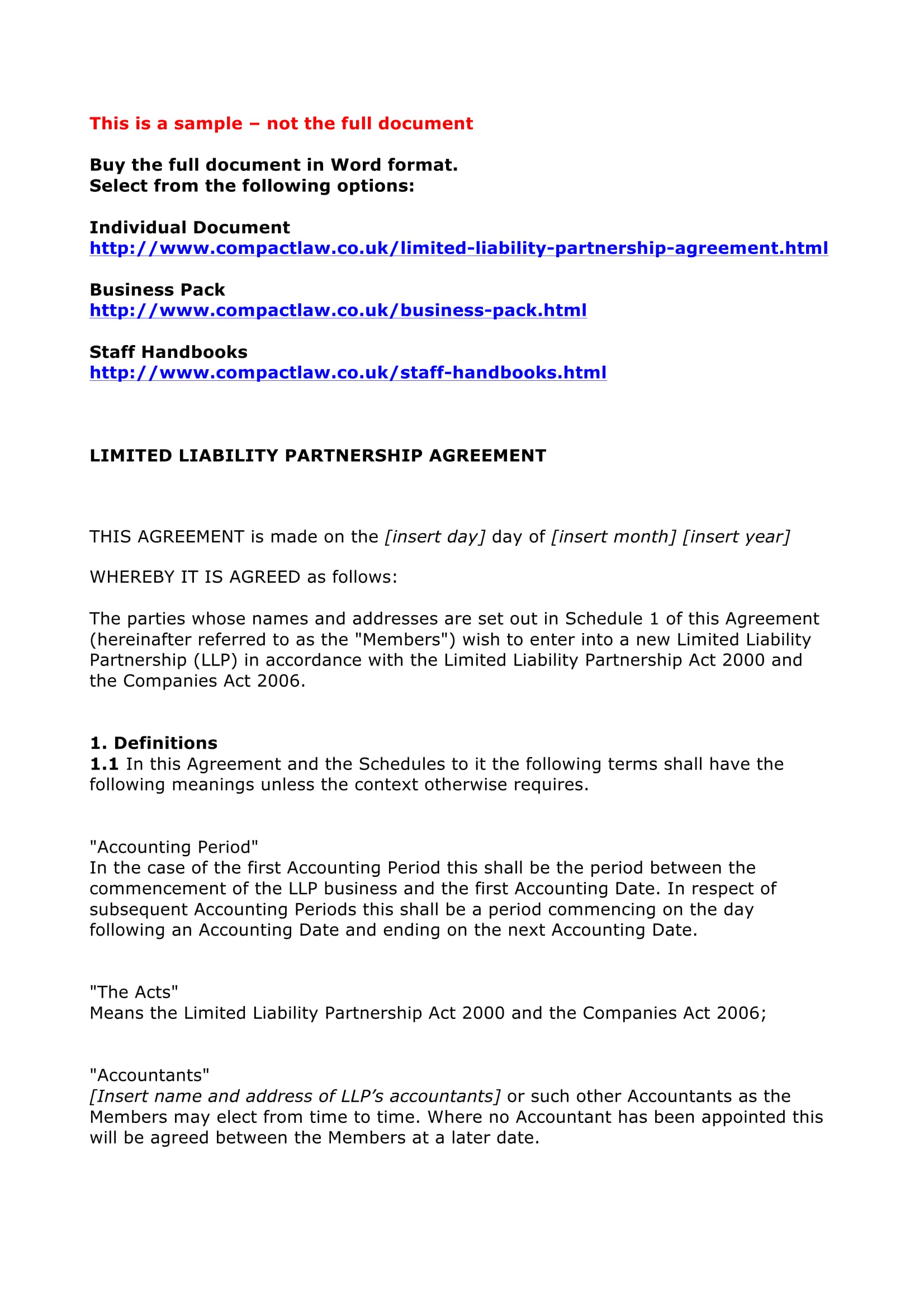 Limited Partnership Examples