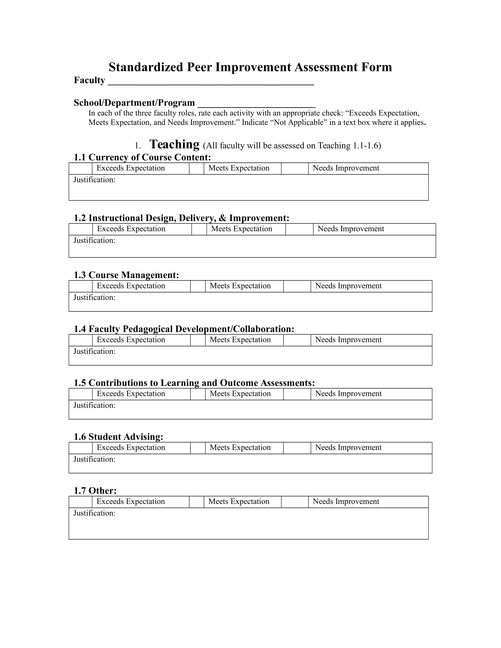 peer improvement assessment form 1