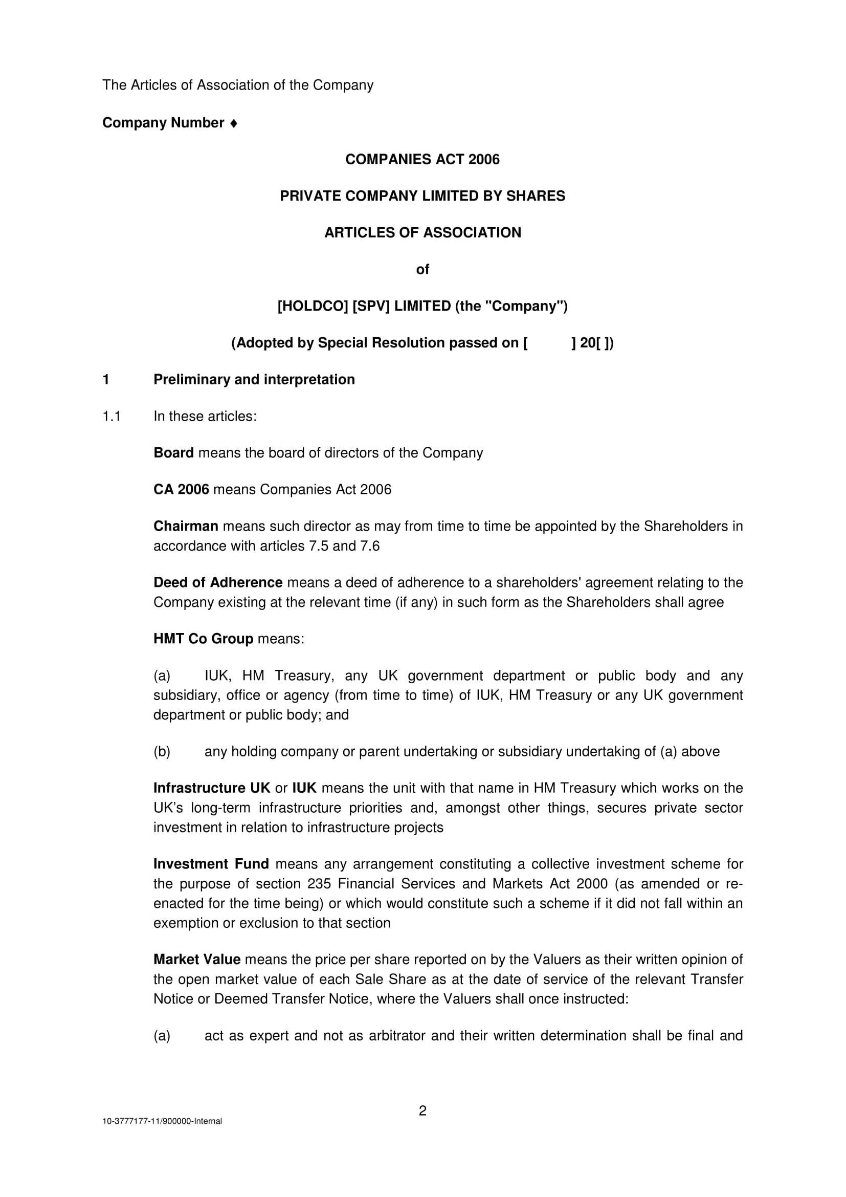 standard articles of association form 02
