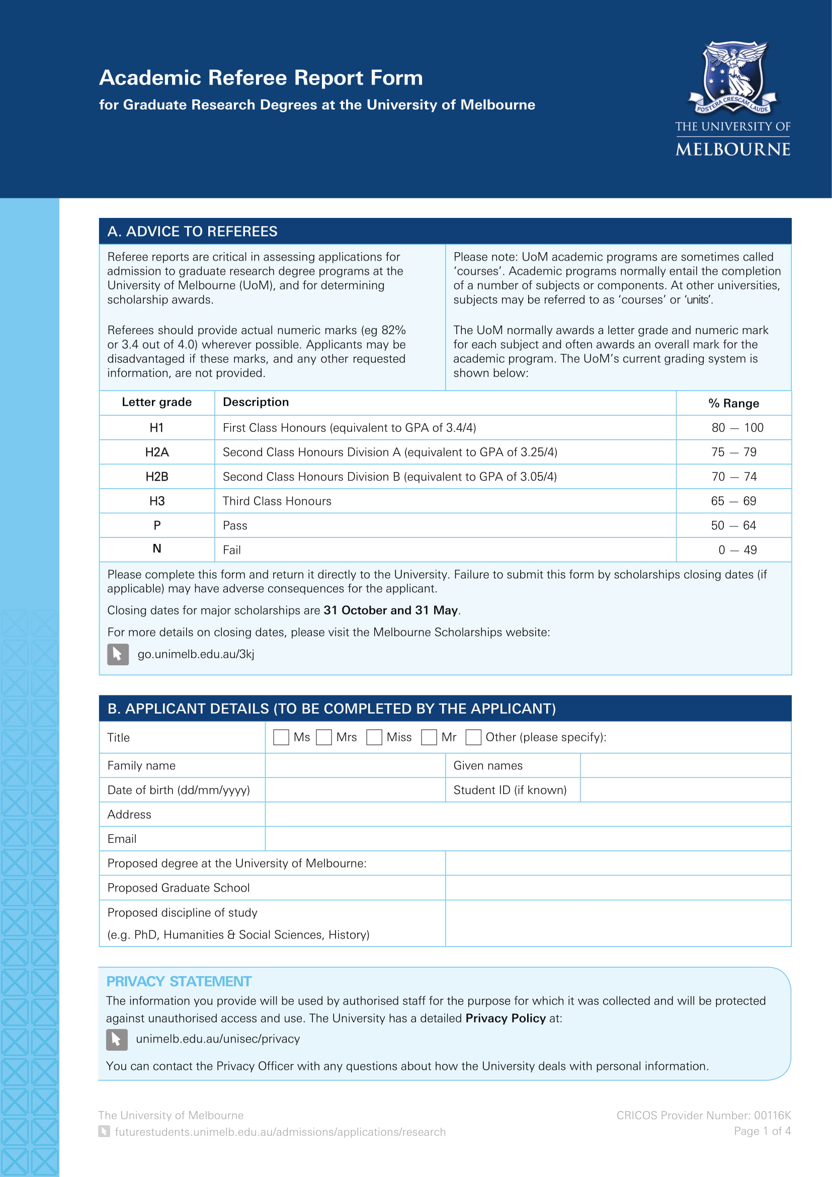 academic referee report form 1