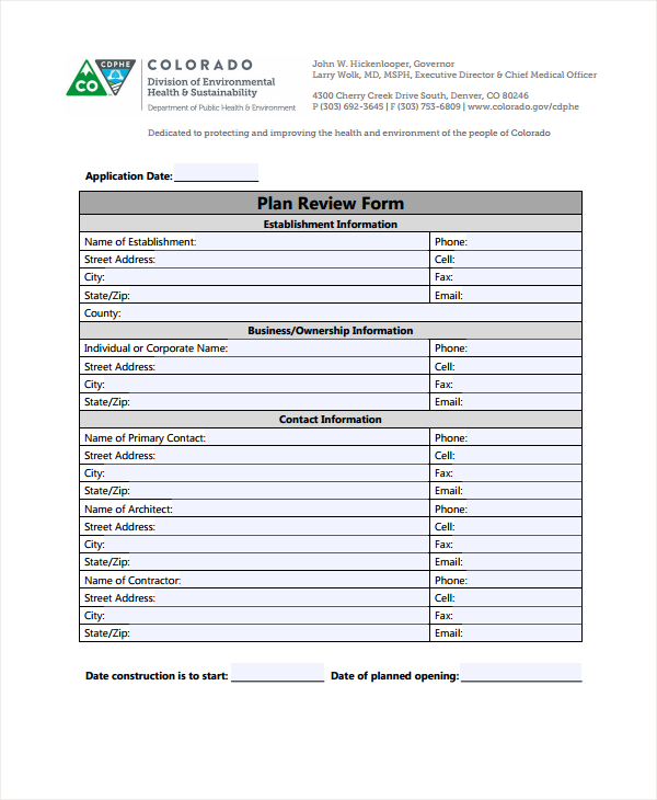 FREE 6+ Restaurant Plan Forms in PDF
