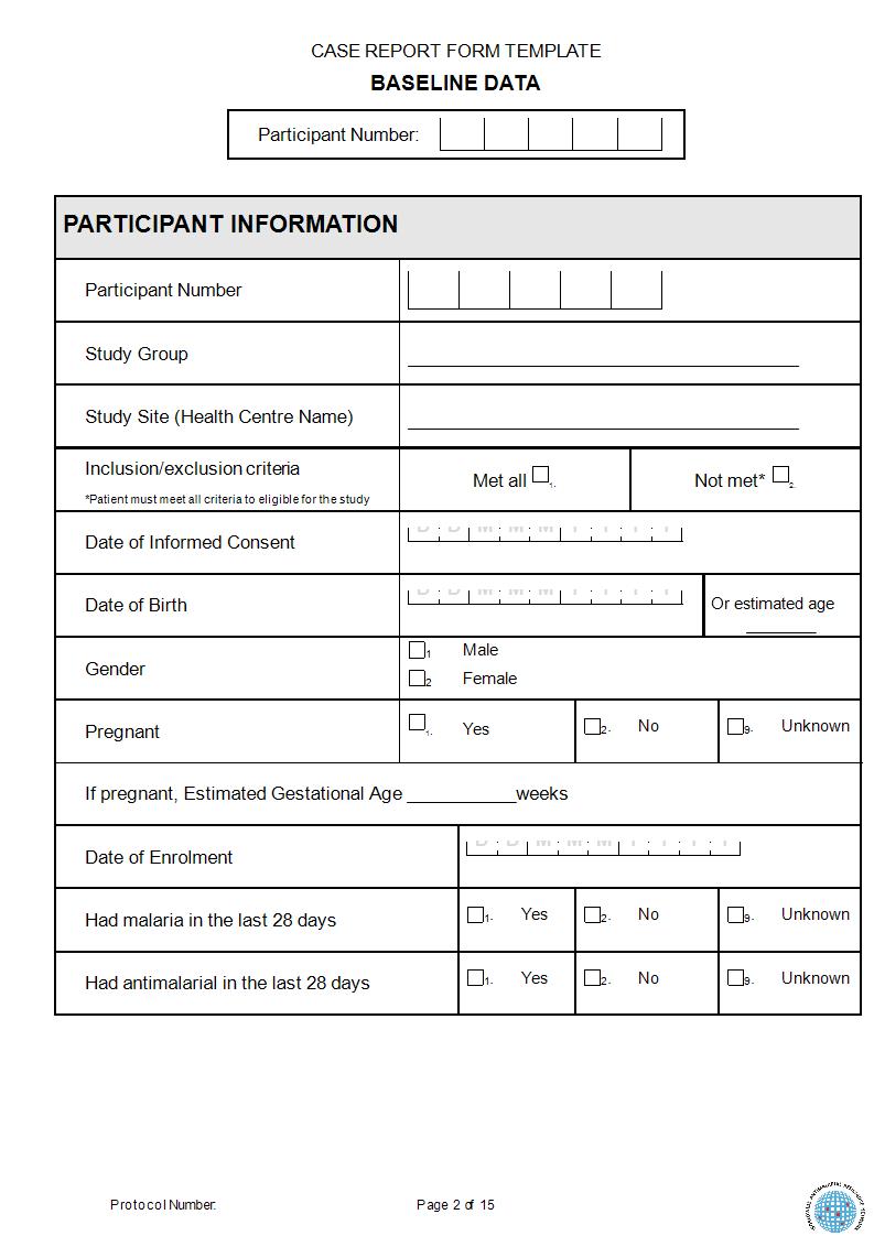 case report form template 1