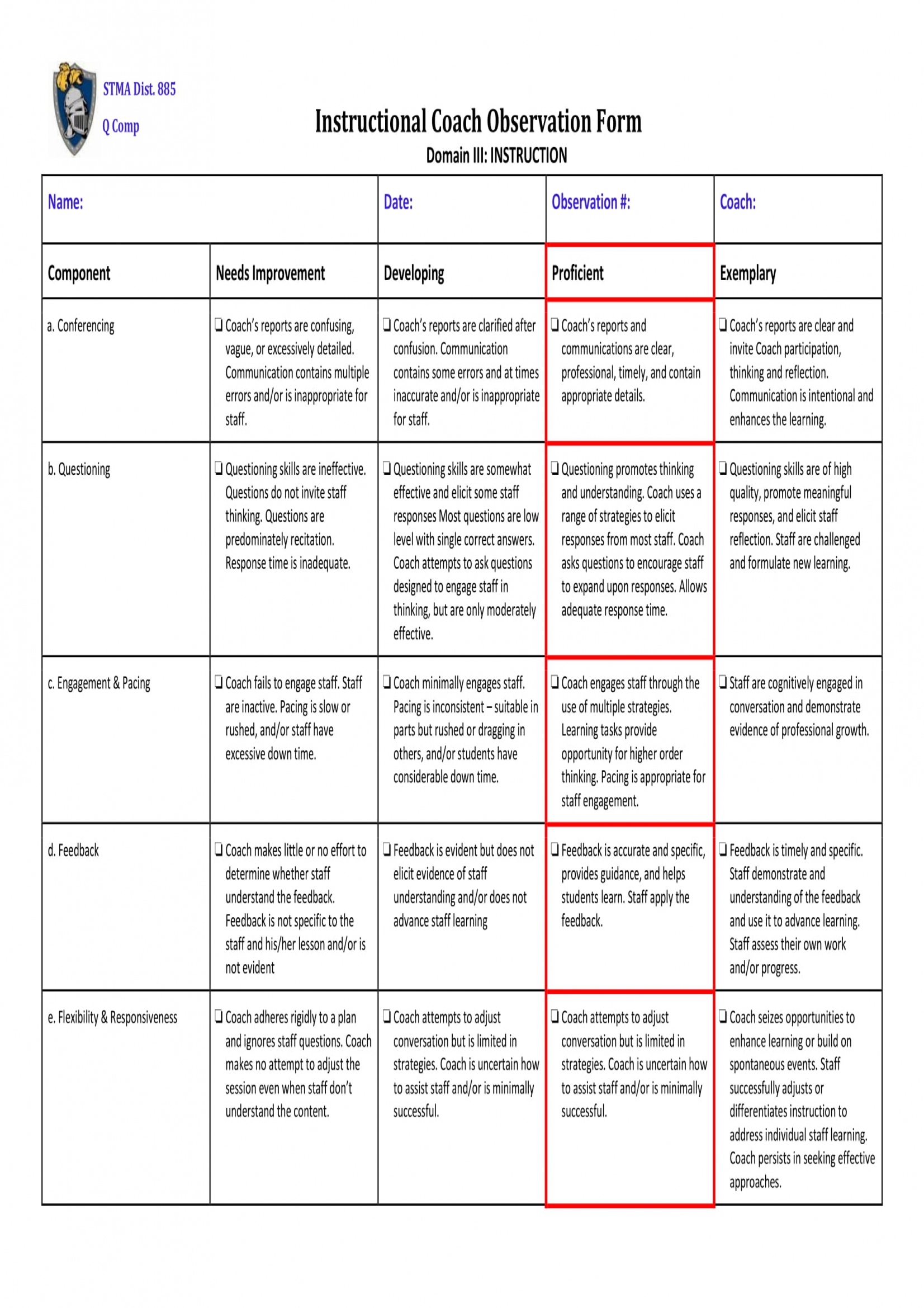 FREE 5+ Coach Observation Forms in PDF | MS Word