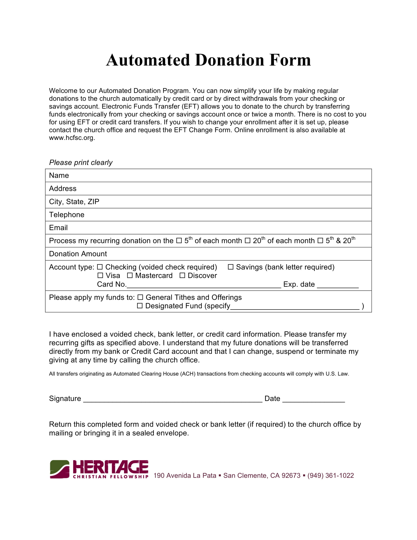 fellowship automated donation form 1