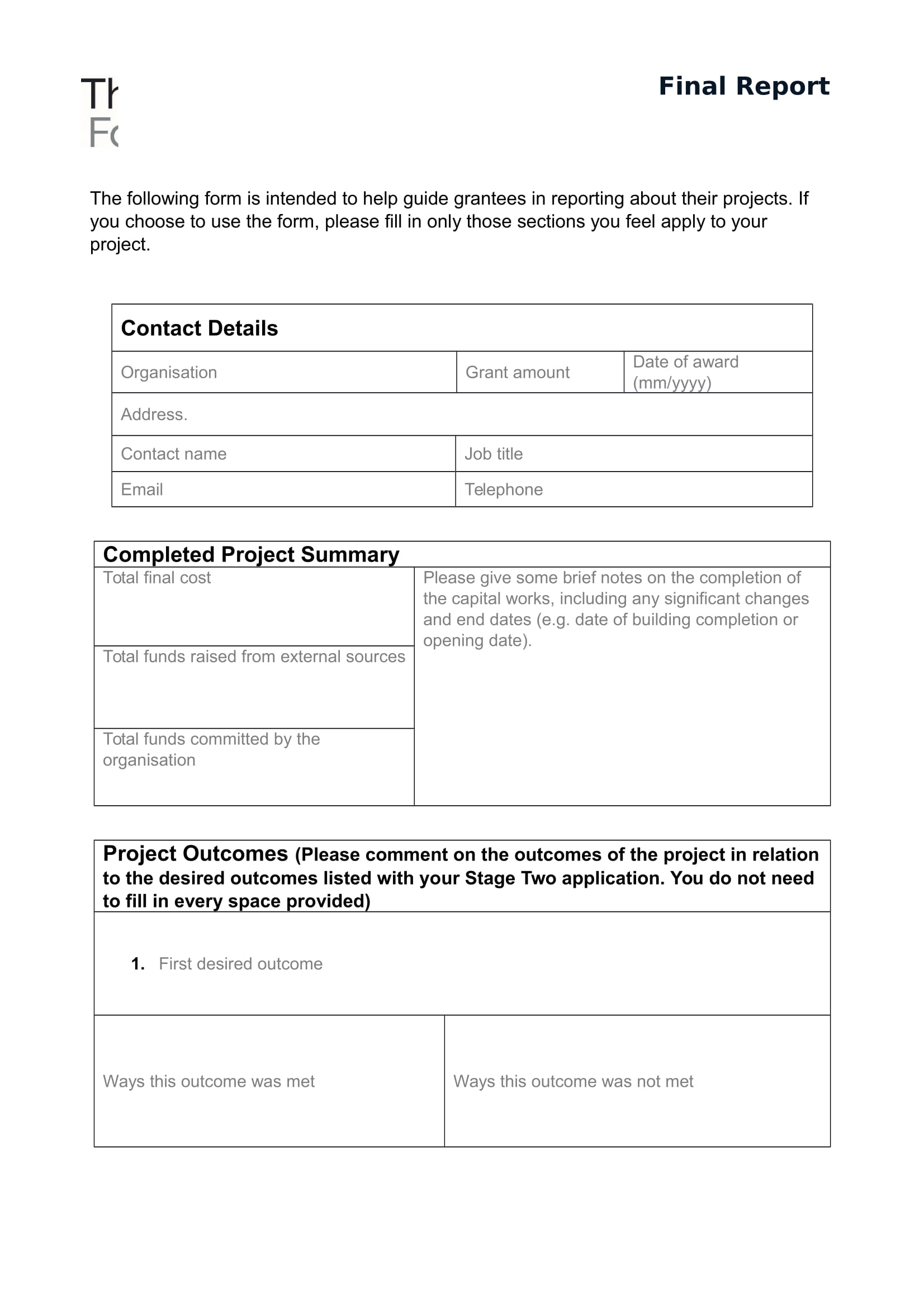 FREE 9 Final Report Forms In PDF MS Word Excel