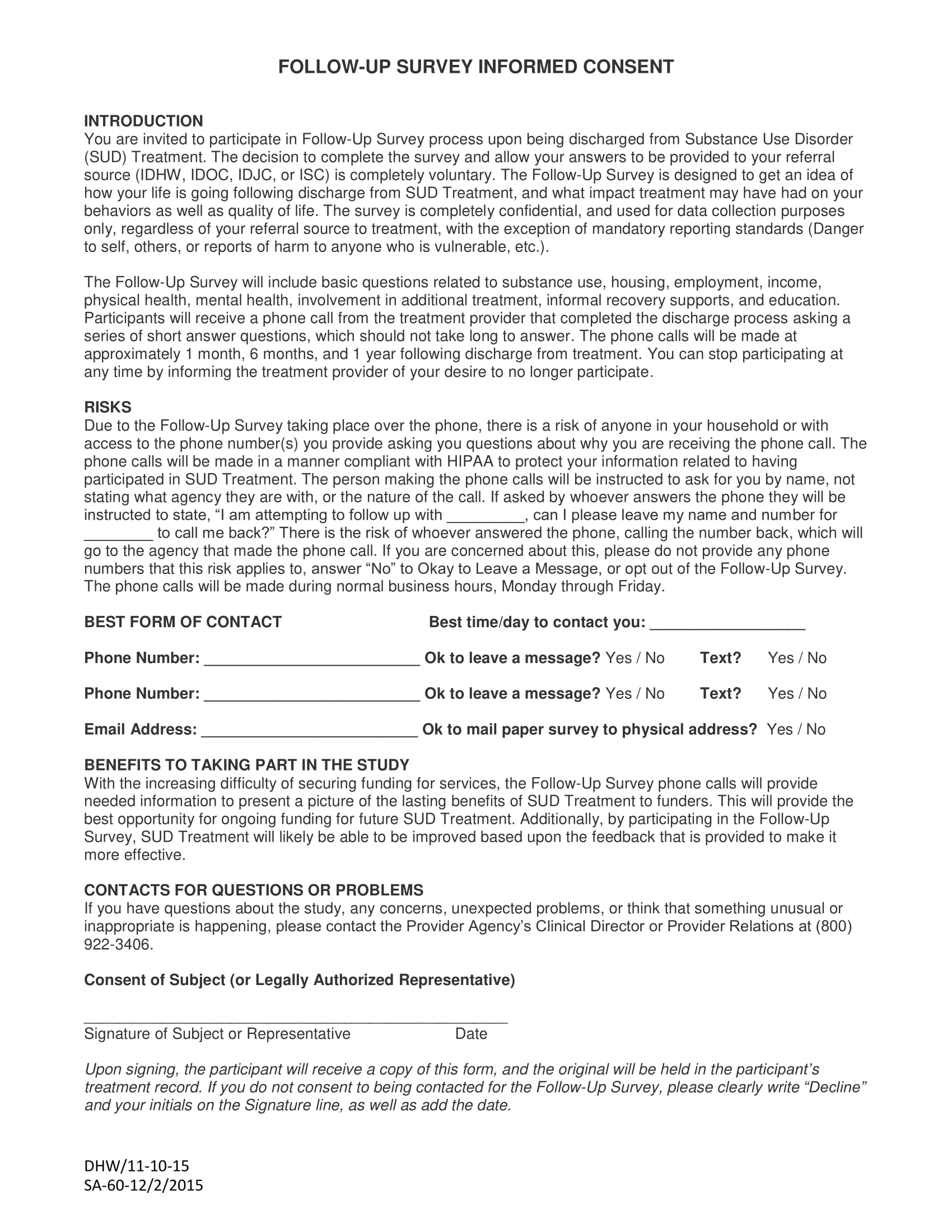 follow up survey informed consent form 1