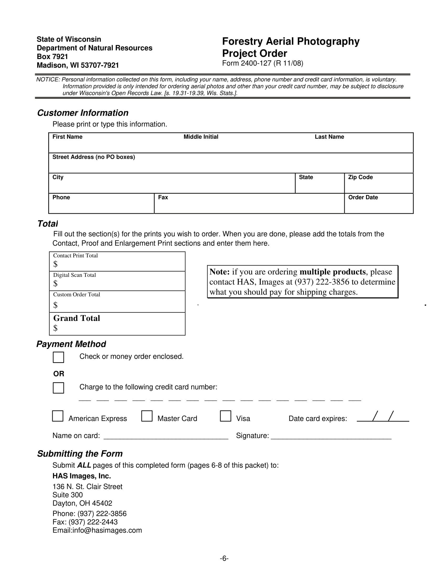 forestry aerial photography project order form 08