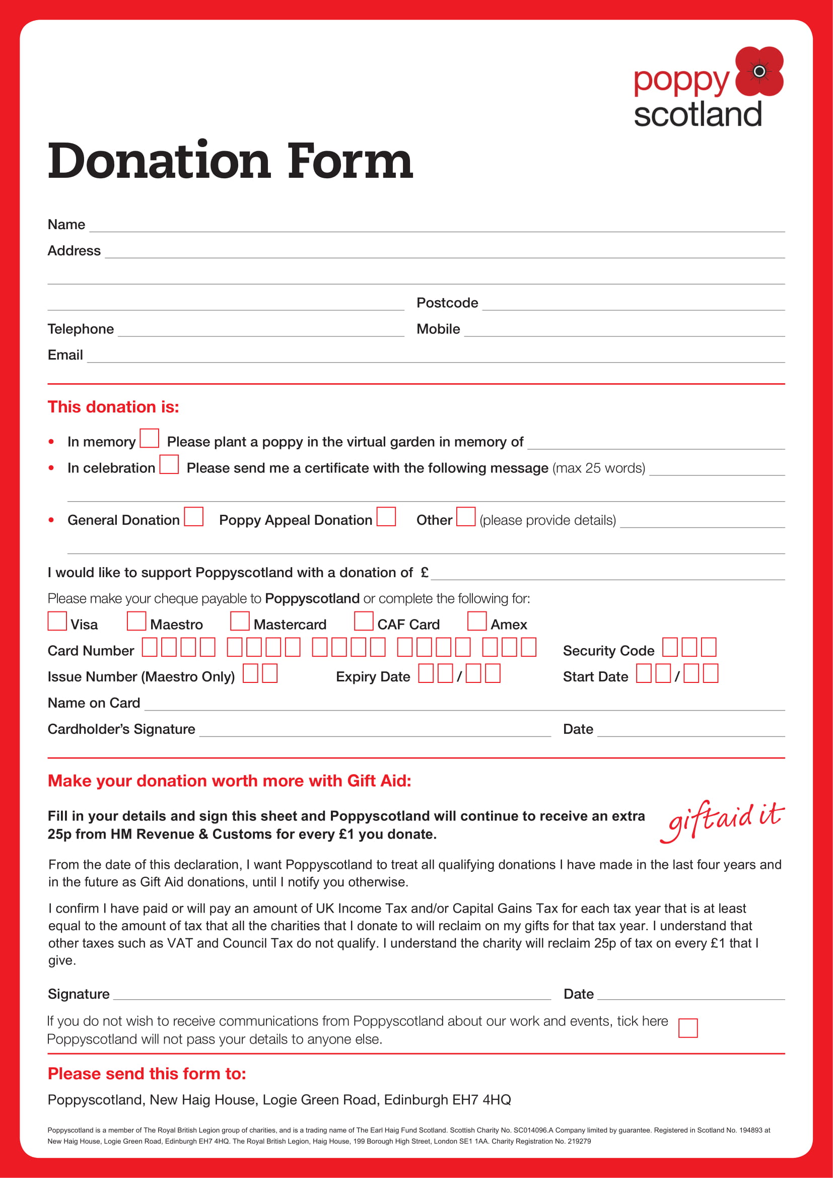 Free 36 Donation Forms In Pdf Ms Word Excel