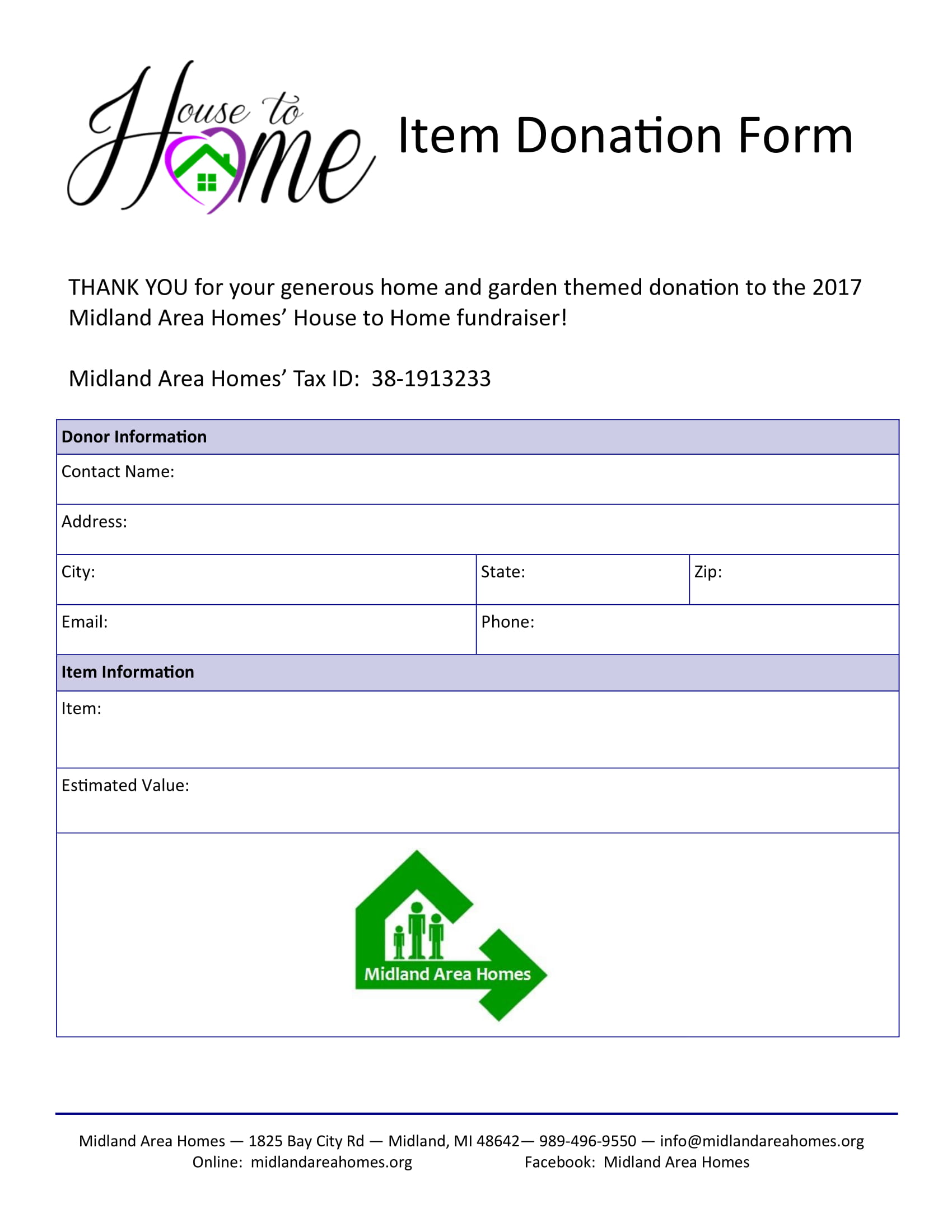 FREE 4+ Item Donation Forms in PDF