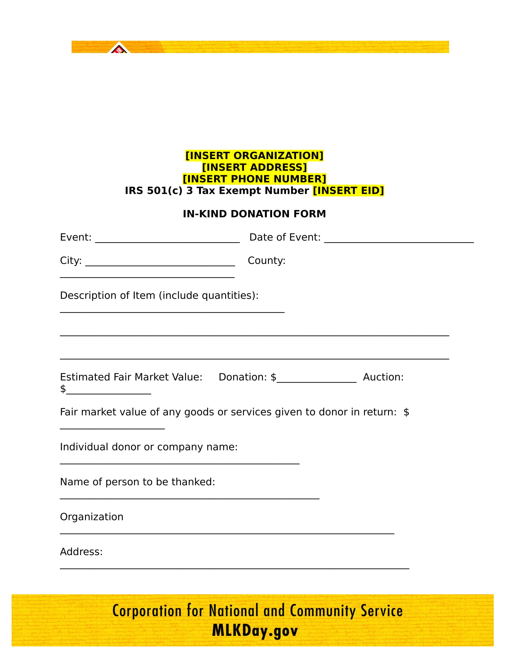 FREE 4+ Nonprofit Donation Forms in PDF | MS Word