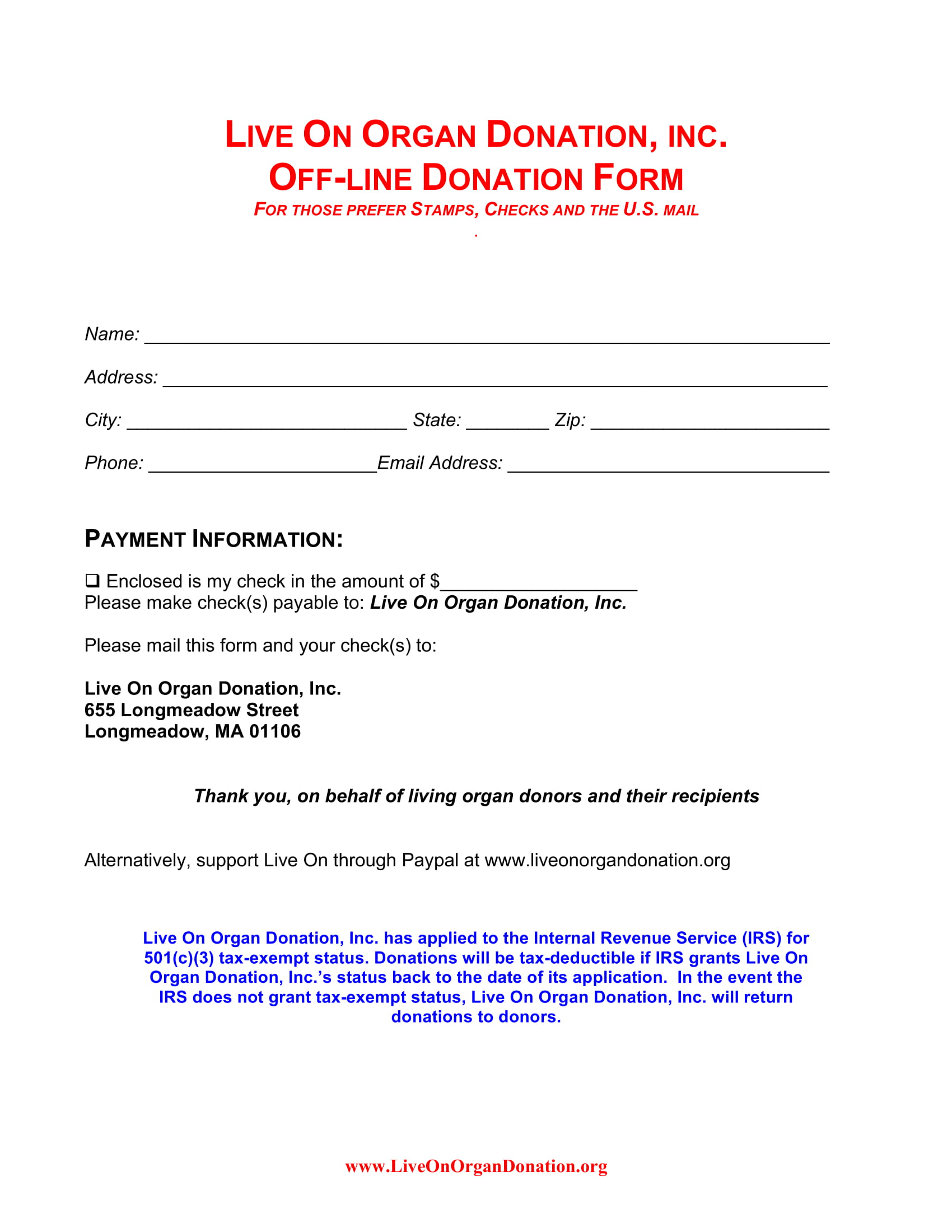 offline organ donation form 1