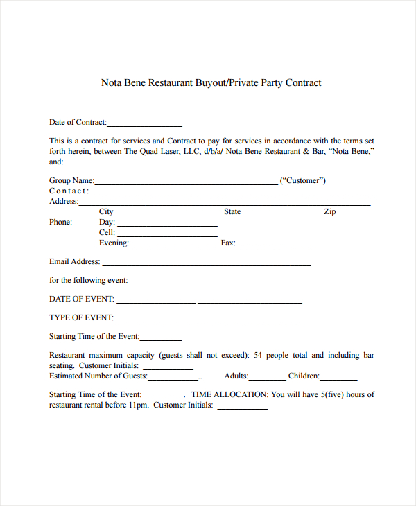 free-7-restaurant-contract-forms-in-pdf
