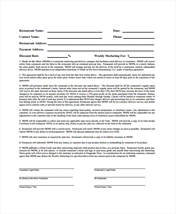 free-7-restaurant-contract-forms-in-pdf