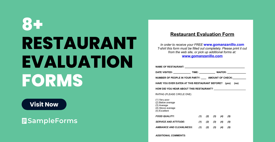 restaurant evaluation form