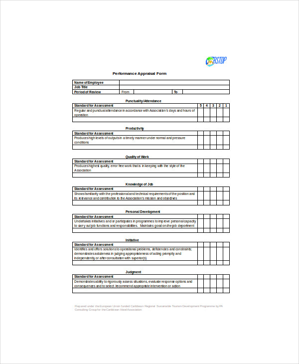 FREE 9+ Restaurant Performance Forms in PDF | MS Word