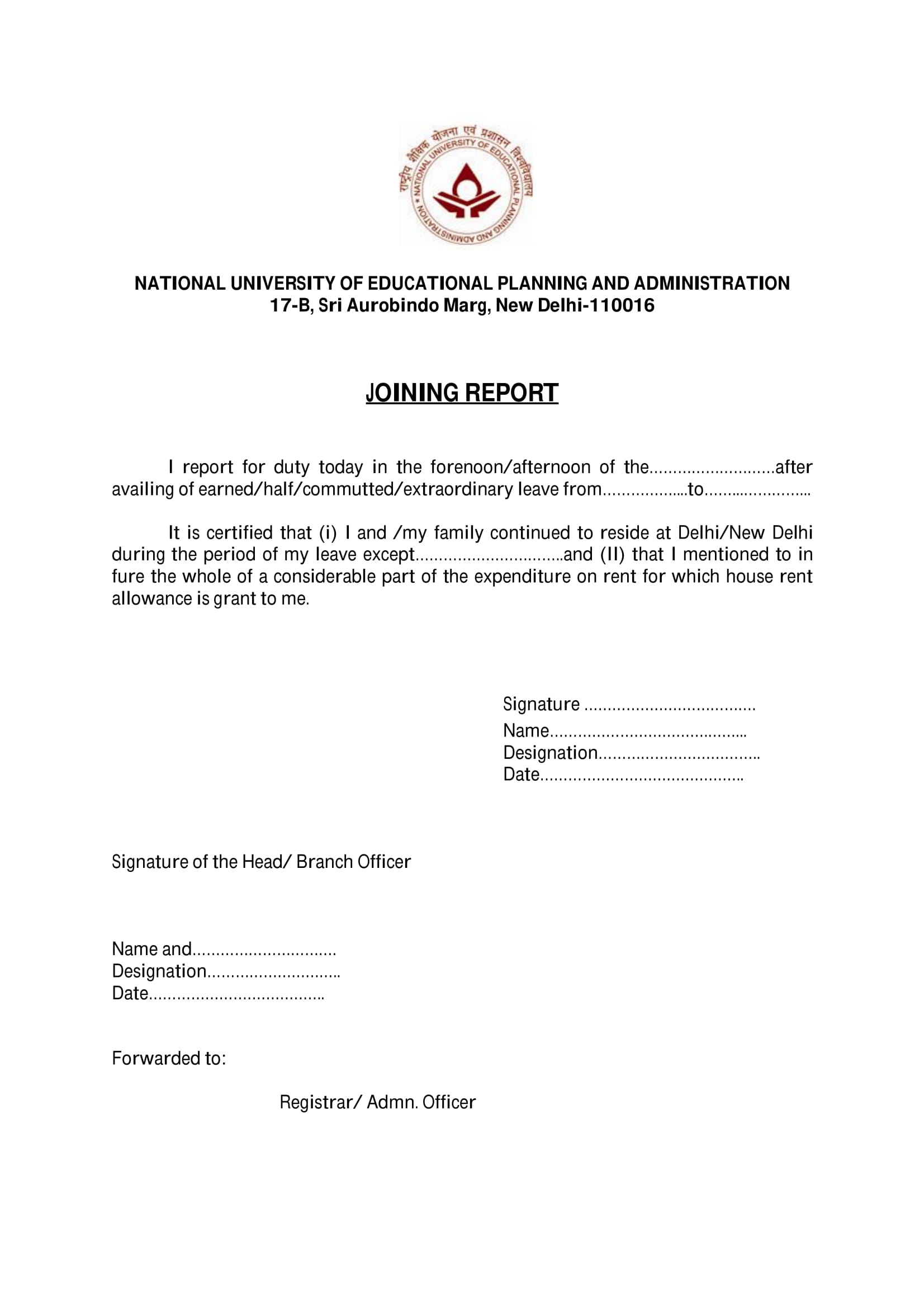 How To Write A Joining Letter After Transfer Onvacationswall