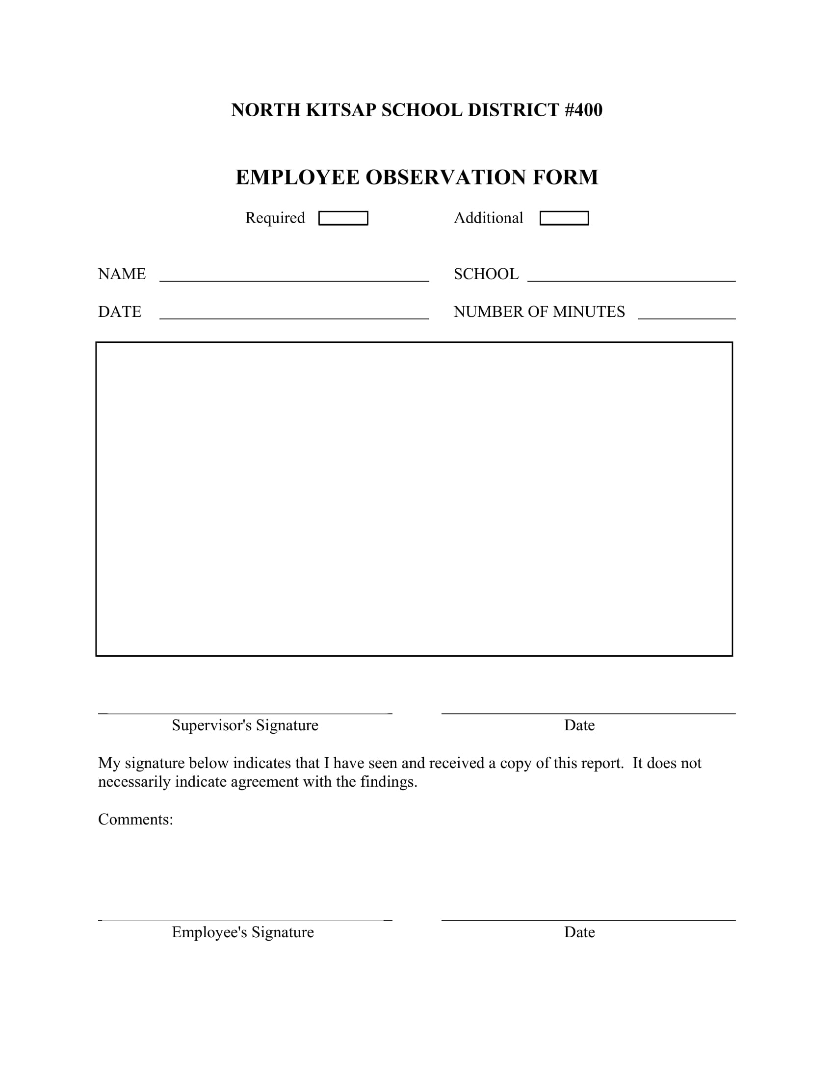 school employee observation form 1