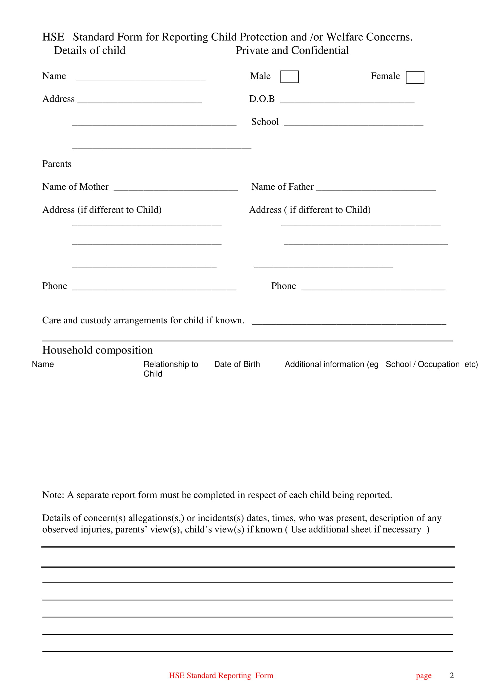 standard report form for child protection 2