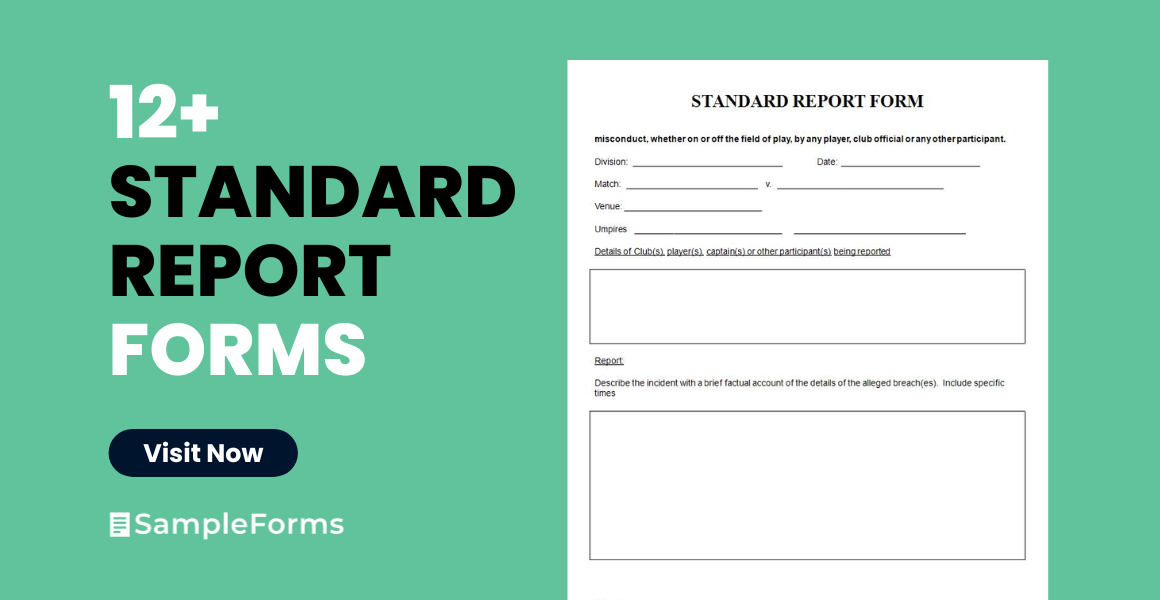 standard report form