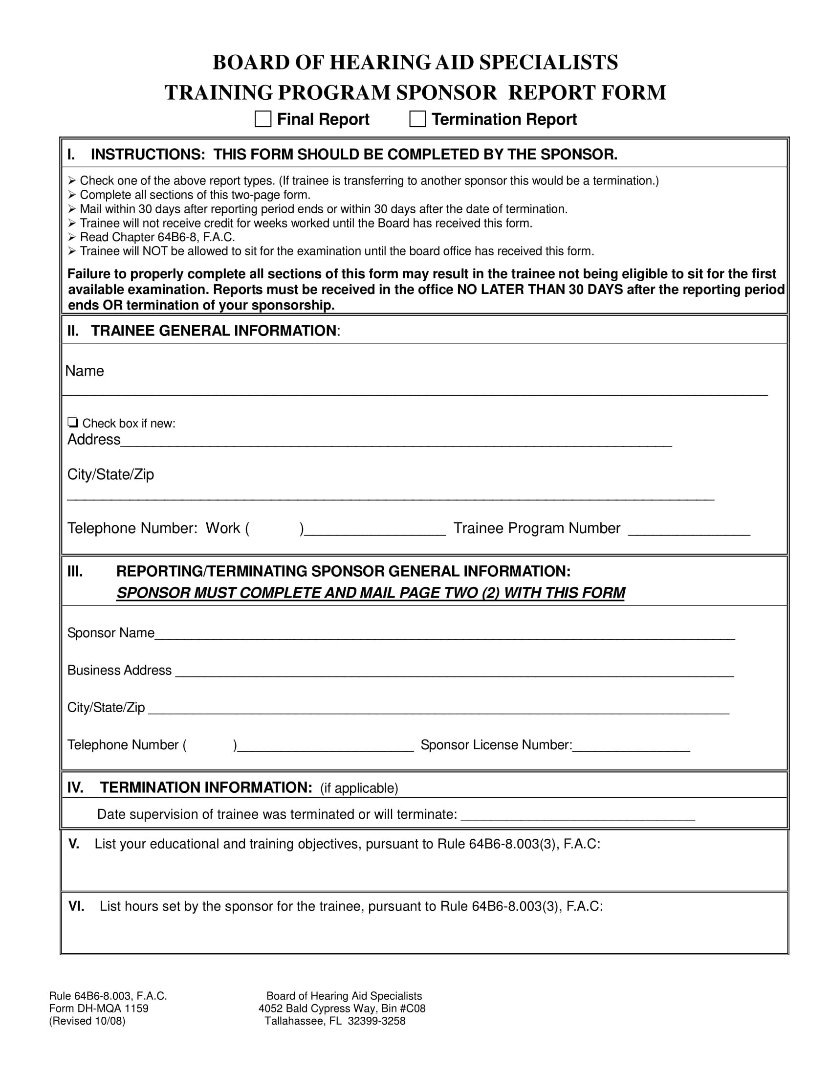 FREE 5+ Sponsorship Report Forms in PDF MS Word