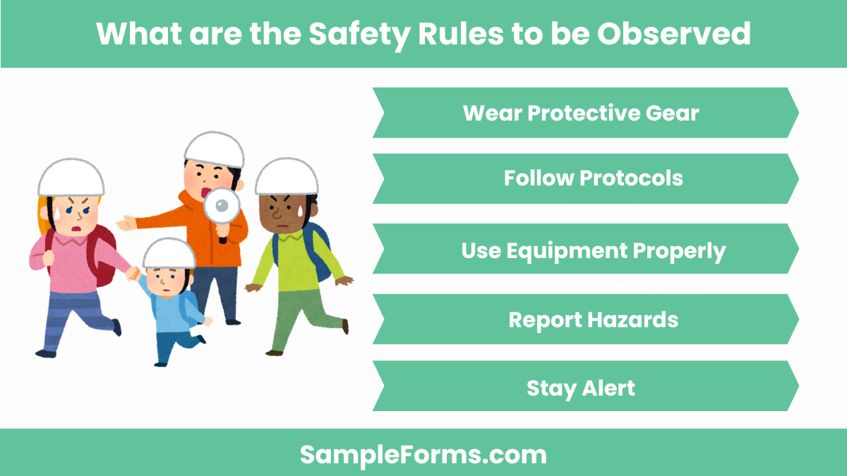 what are the safety rules to be observed